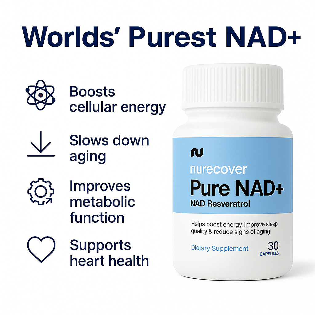 Nurecover® Pure NAD+ con Resveratrol 500g Cápsulas