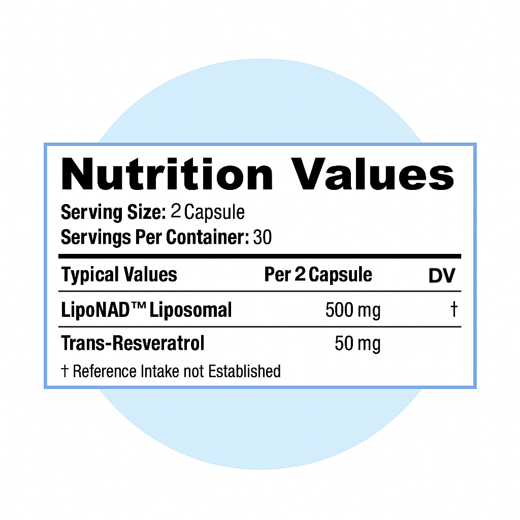 Nurecover® Pure NAD+ con Resveratrol 500g Cápsulas