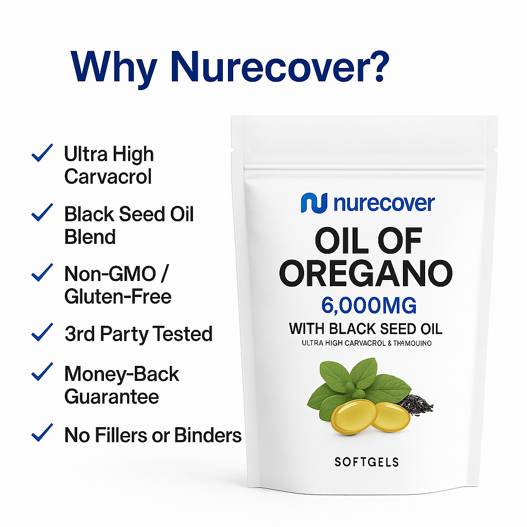 Nurecover® Aceite de Orégano Cápsulas blandas