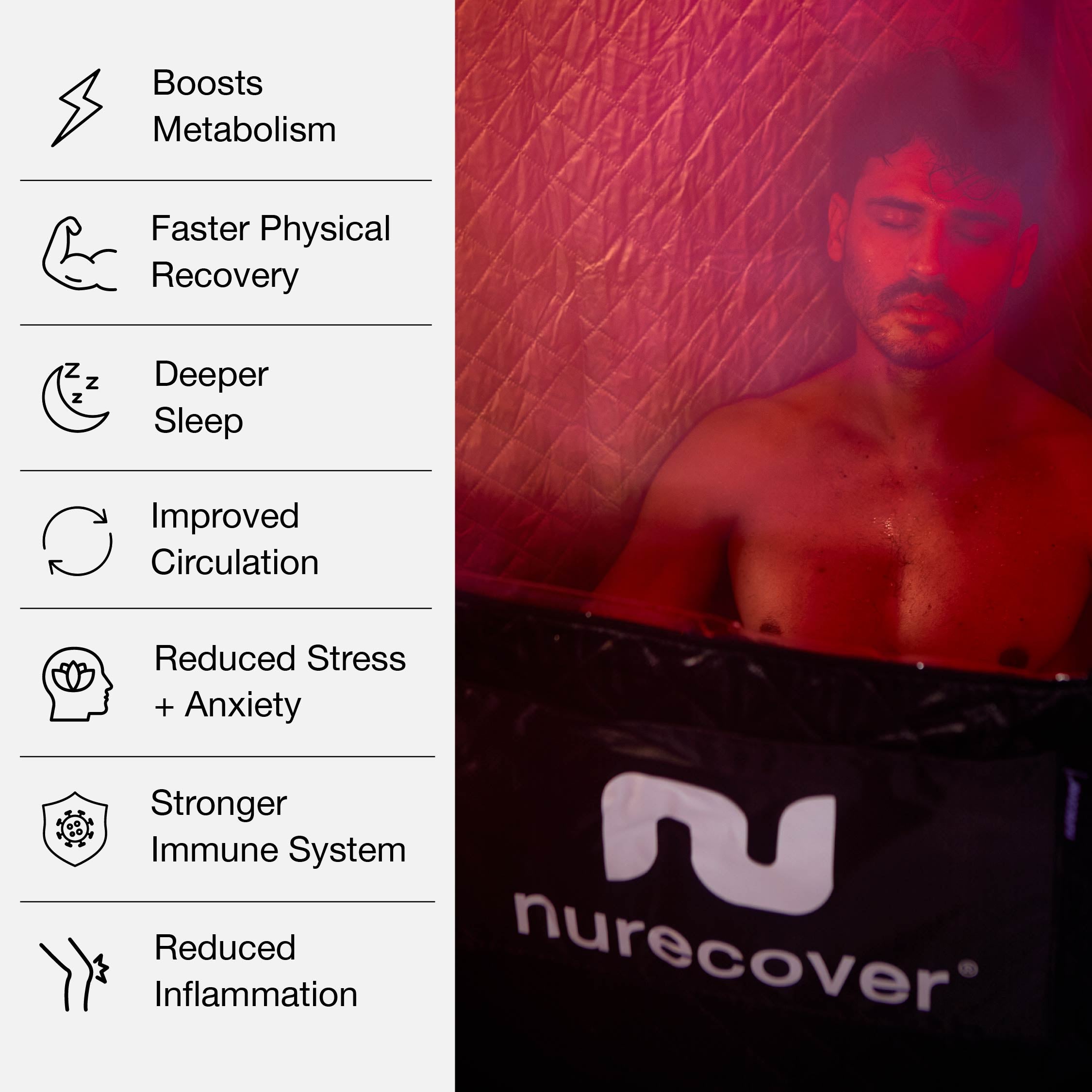 nurecover Tropic® Sauna Doméstica + Baño de Hielo