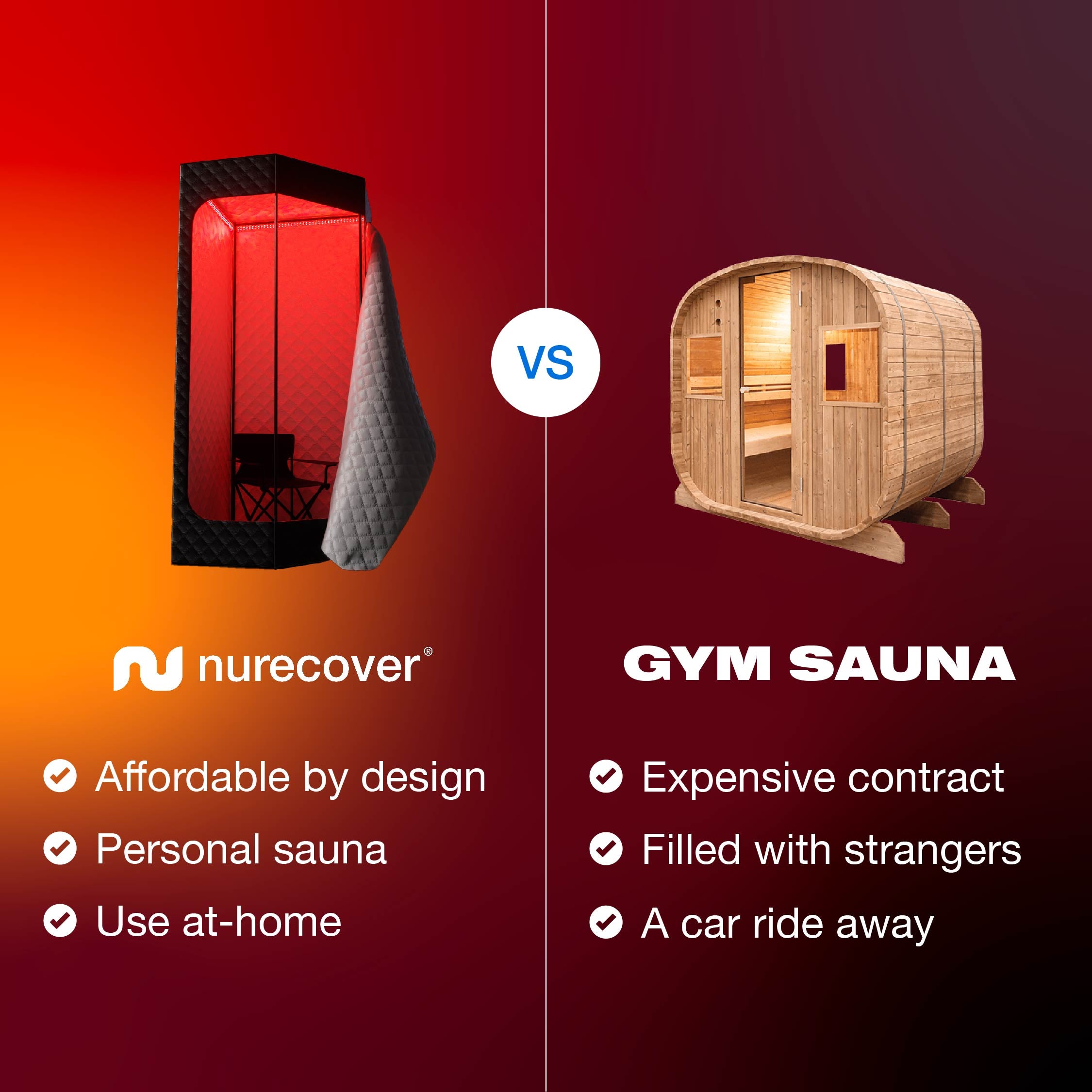 nurecover Tropic® Sauna Doméstica + Baño de Hielo